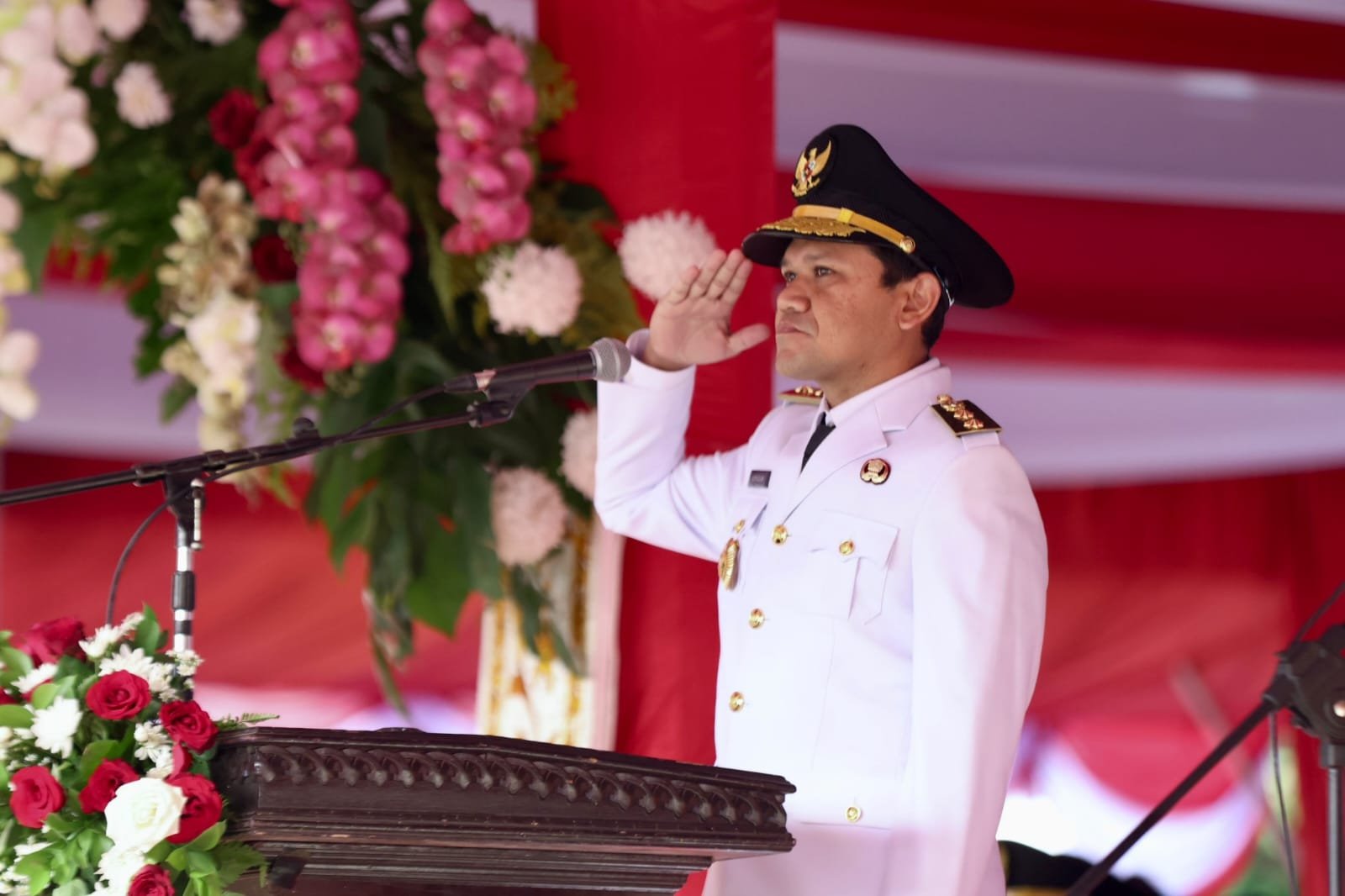 Pimpin Upacara HUT RI ke-81, Wagub Aceh Serukan Jaga Perdamaian dan Wujudkan Aceh Sejahtera