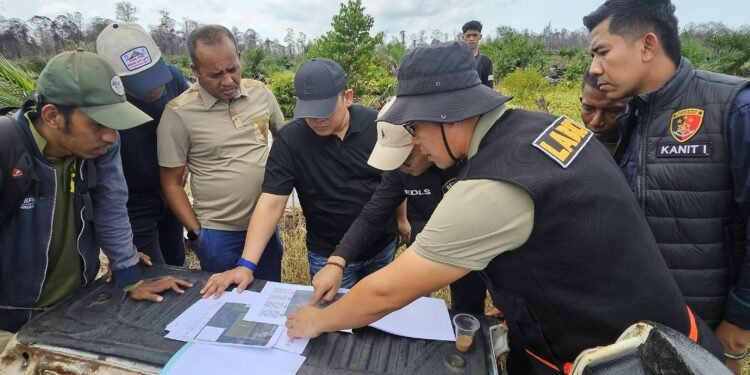 Ditreskrimsus Polda Aceh Periksa Forensik TKP Karhutla di HGU PT GSM