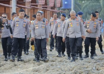 Kapolda Aceh Tinjau Progres Pembangunan Huntap Polri Presisi di Aceh Tamiang