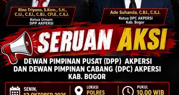 Ketum AKPERSI Serukan Aksi di Polres Kabupaten Bogor, Desak Penanganan Tegas Dugaan Intimidasi Terhadap Anggota AKPERSI