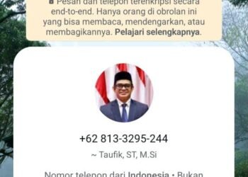 Waspada Nomor WhatsApp Catut Nama Plt Sekda Aceh Taufik